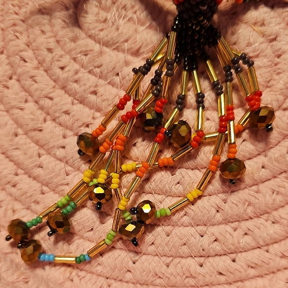 Colorful Beaded Hummingbird Keychain - Picture 3 of 6